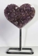 Amethyst Heart with metal base No. AMH70