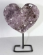 Amethyst Herz auf Metalsockel Nr. AMH93