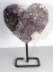 Amethyst Herz auf Metalsockel Nr. AMH95