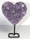 Amethyst Heart with metal base No. AMH106