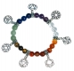 Bracelet Chakra with 7 metal pendants