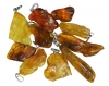 Amber Pendant with silvercoloured loop