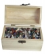 Wooden Tresure Chest big 15 x 8 cm, filled