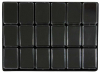 Plastikdosen 38x58 mm mit Display schwarz (10 Sets)