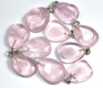 Pendant Rose Quartz with 925 silver loop B-Quality