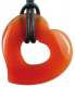 Pendant heart in heart Carnelian (LOT68)