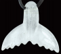 Lochstein Wal-Flosse (Fluke) Bergkristall (LOT40)