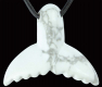 Lochstein Wal-Flosse (Fluke) Howlite (Magnesit) (LOT34)