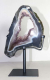 Amethyst Slice No. 139 on metal stand