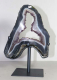 Amethyst Slice No. 142 on metal stand