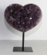 Amethyst Herz Nr. 143 auf Metallstnder