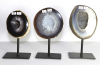 Set Achat-Geoden Nr. 131 auf Metallständer