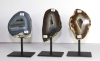 Set Achat-Geoden Nr. 133 auf Metallstnder