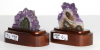 Set Amethystrosen auf Holzsockel Nr. 72