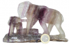 Elefant Fluorit lila Nr. GR2