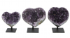 Amethyst Hearts metal stand