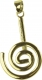 Anhnger Donuthalter Spirale fr 20 mm Donuts vergoldet