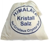 Salt chunks in cotton bag