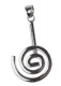 Anhnger Donuthalter Spirale fr 30 mm Donuts versilbert