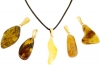 Amber Pendant with goldcoloured loop