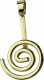 Anhnger Donuthalter Spirale fr 40 mm Donuts vergoldet