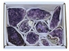 Box of polished Amethyst, Brazil